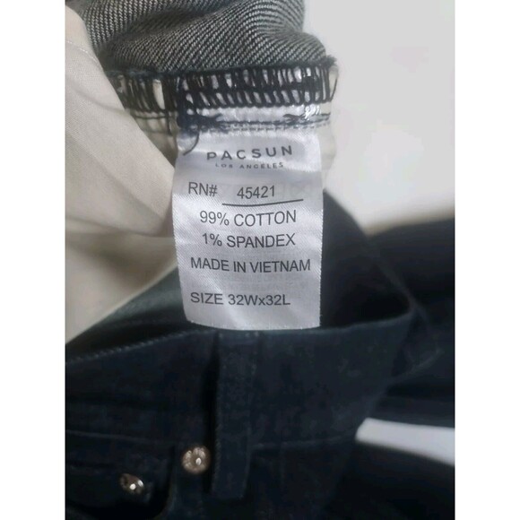 Pacsun Comfort Stretch Men’s Size 32x32 Blue Denim Slim Fit Straight Leg Jeans - Picture 6 of 7